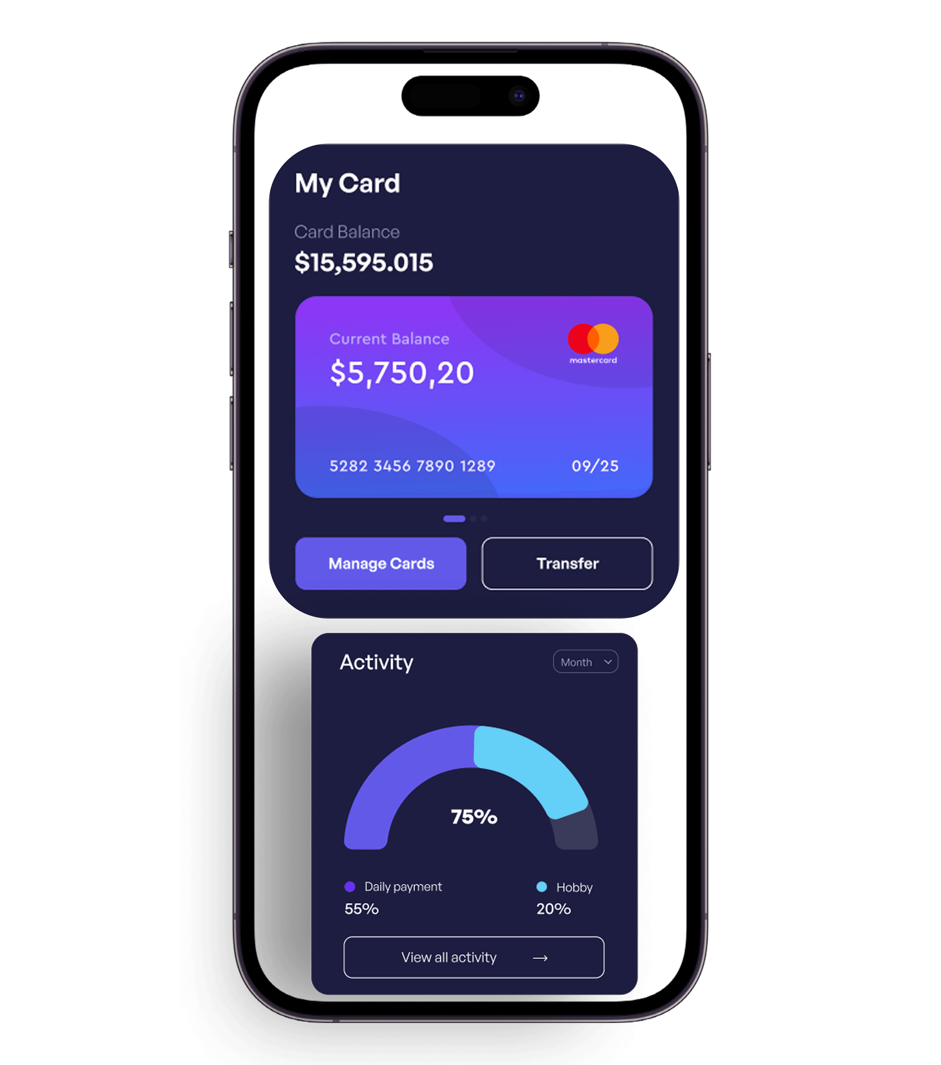 Omeha Bank Platform — Mobile mockup